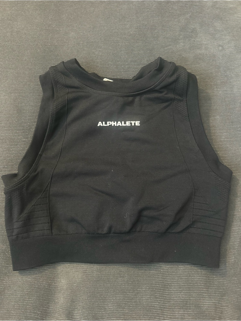 Alphalete Black Women's Cropped Sports Tank